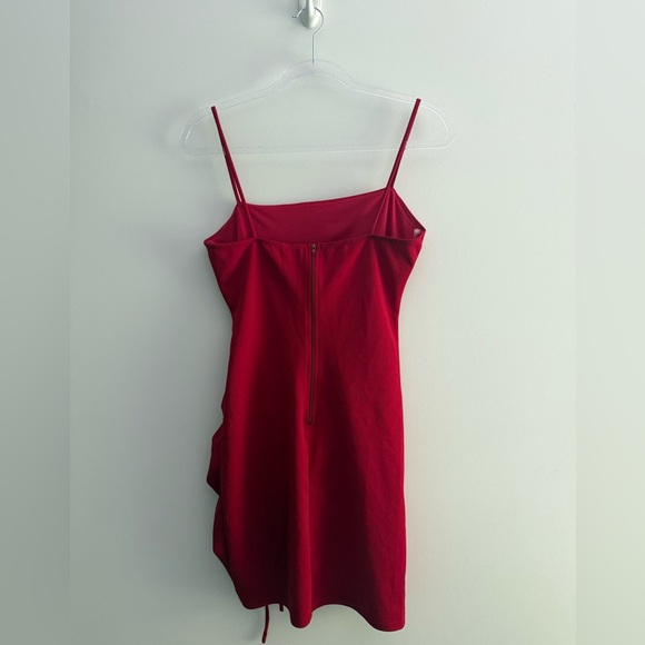 Windsor Red Ruched Mini Dress - Picture 2 of 3